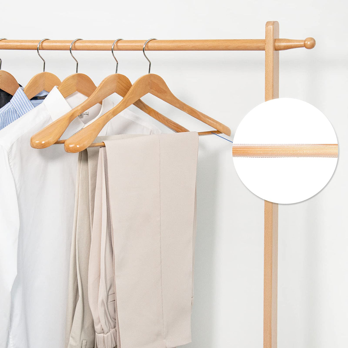 Nature Smile women-friendly short design 16.1-inch hanger for smaller garments.