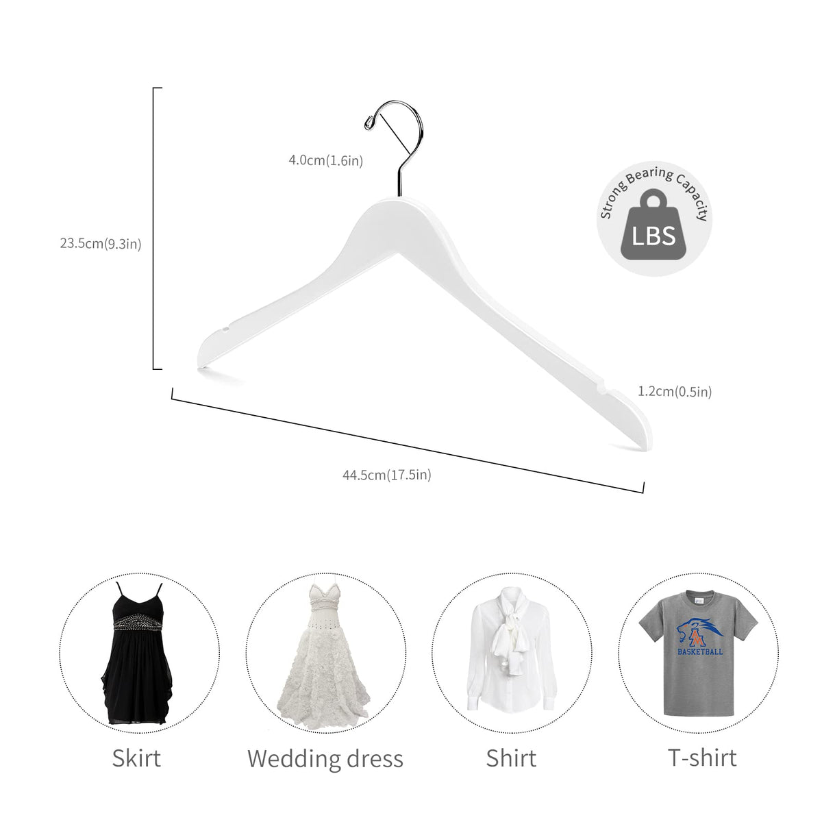 Nature Smile wooden hangers feature 360-degree swivel hooks for easy closet arrangement.