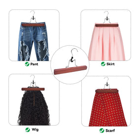 Nature Smile hangers for pants and skirts provide organized wardrobe options.
