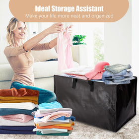 NATURELUX 12-pack moving bags in black streamline dorm organization