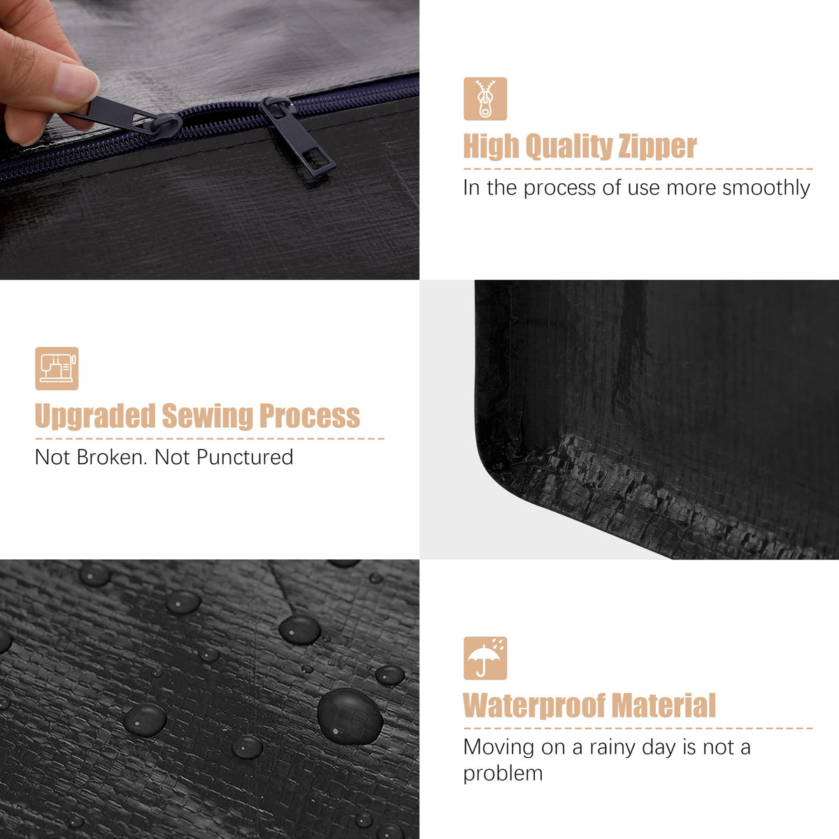 NatureLux durable woven polypropylene construction for long-lasting use.