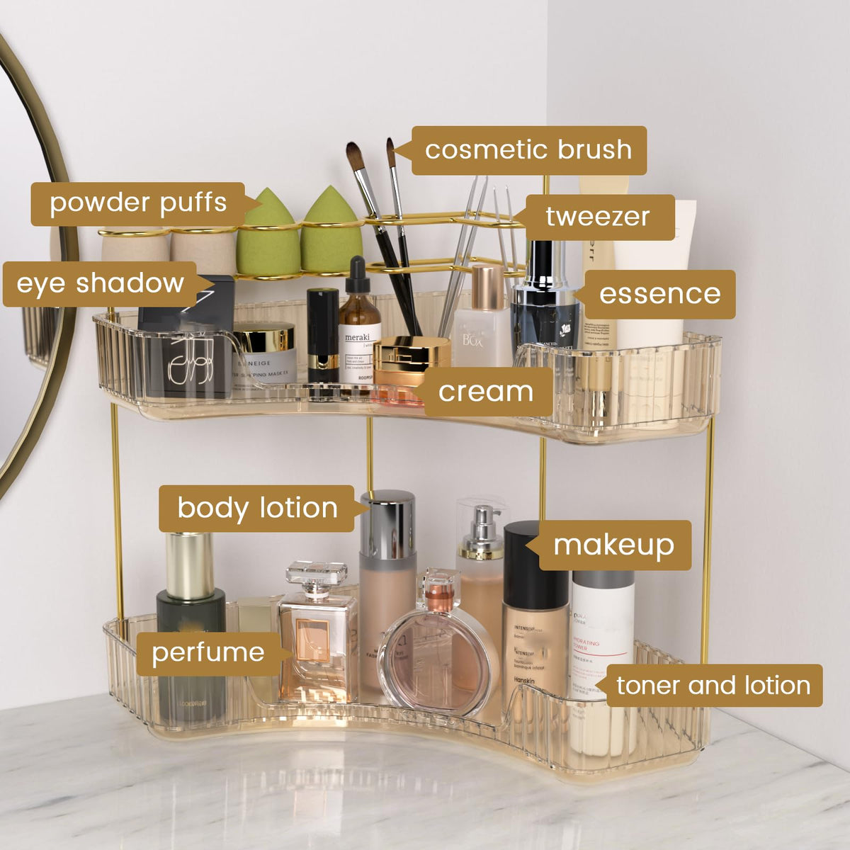 NATURE'S SOURCE easy-assembly corner organizer upgrades your bathroom storage