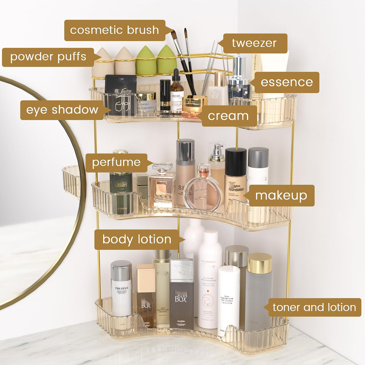 NATURE'S SOURCE easy-assemble 3-tier corner unit