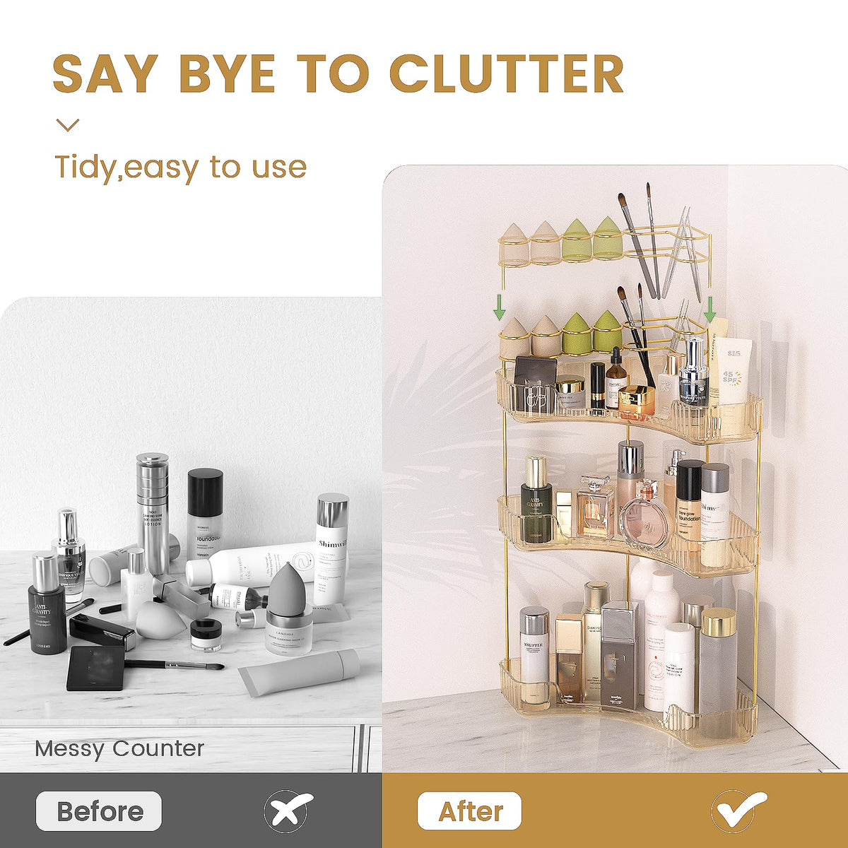 NATURE'S SOURCE makeup brush holder keeps brushes tidy and accessible