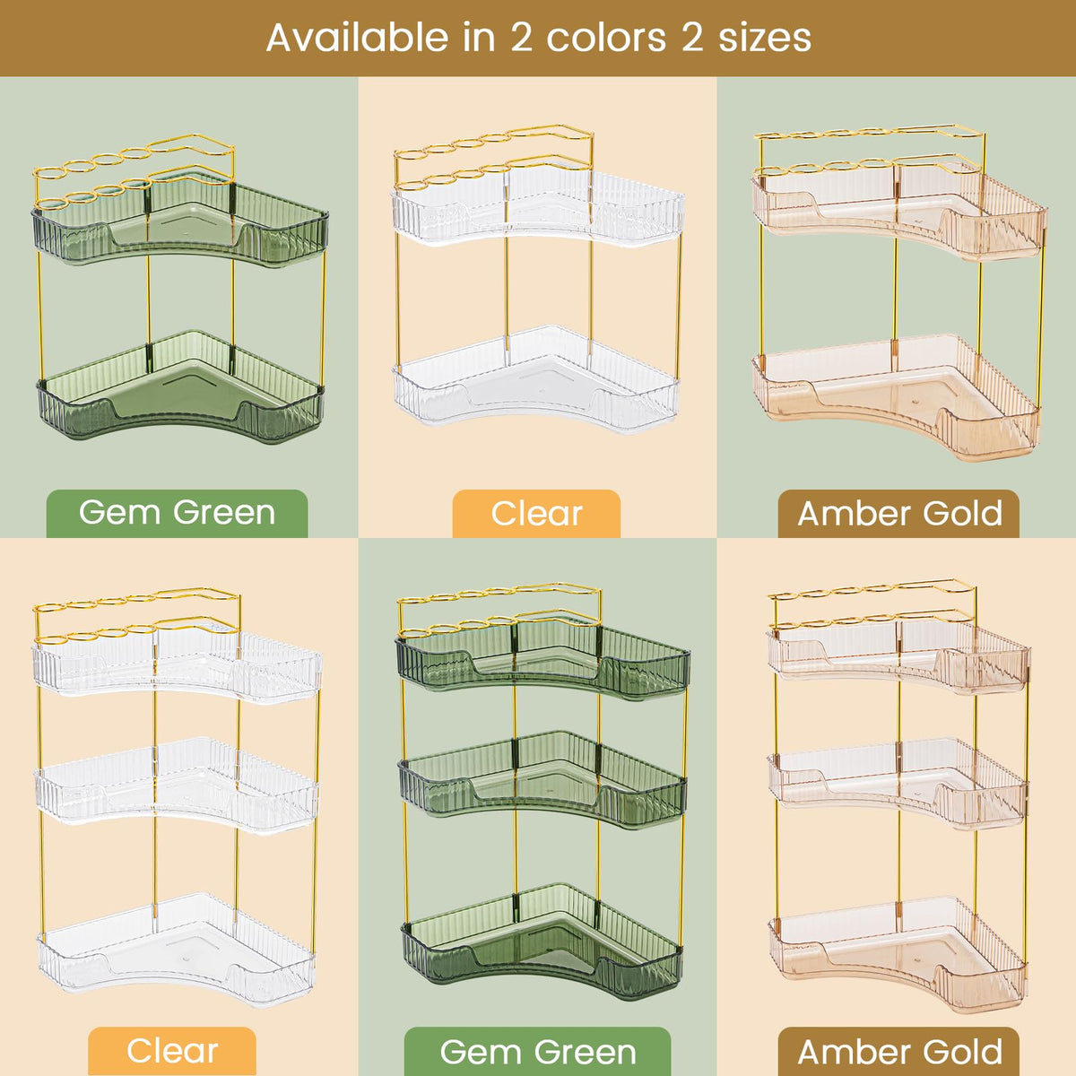 NATURE'S SOURCE amber-gold finish elevates vanity style