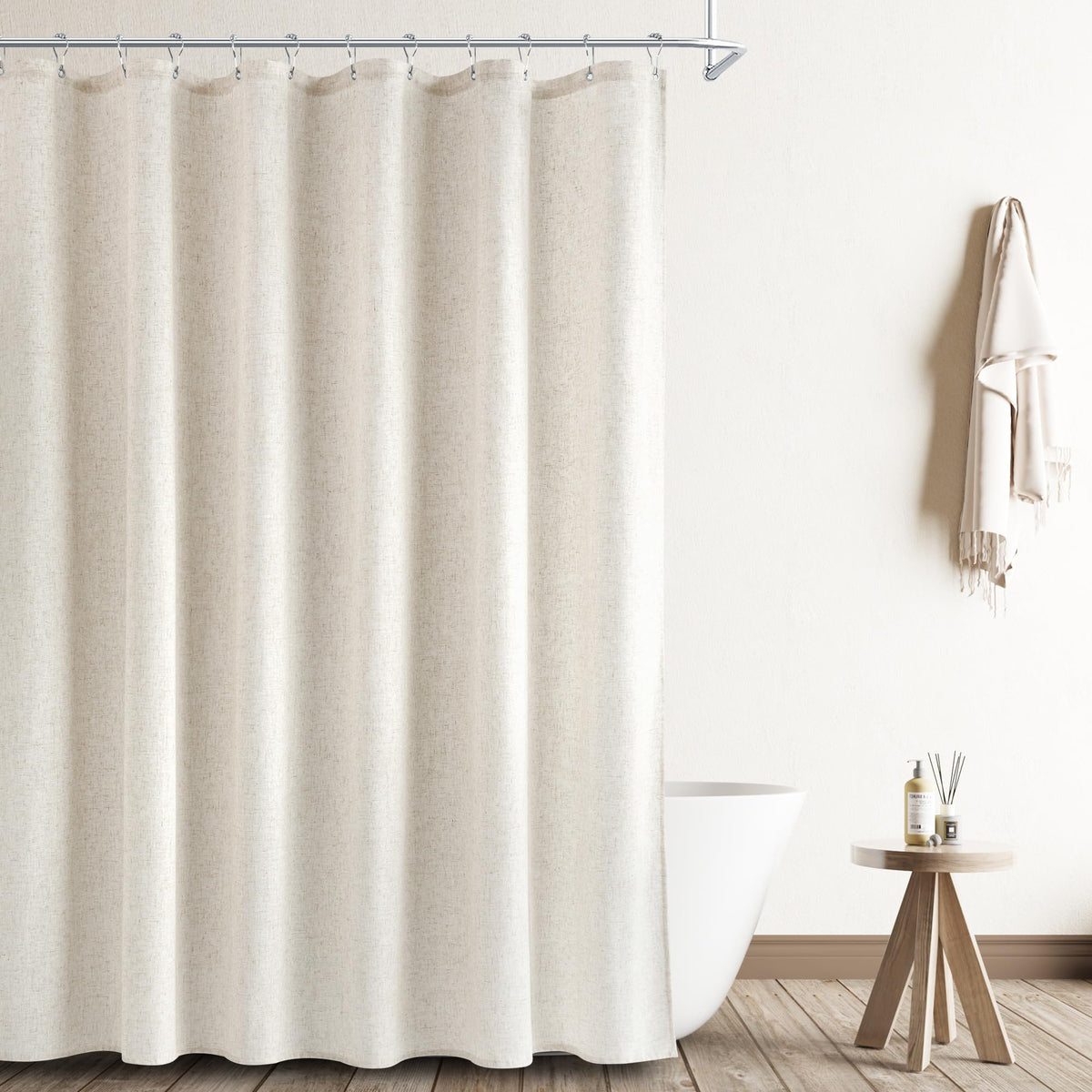 Naturoom machine-washable linen curtain for simple upkeep