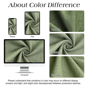 Naturoom Sage Green curtain uses rust-resistant grommets for easy installation.