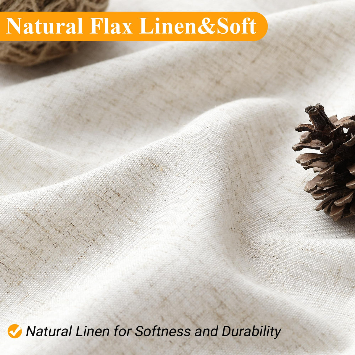Naturoom weighted-hem curtain demonstrates stay-put design during use