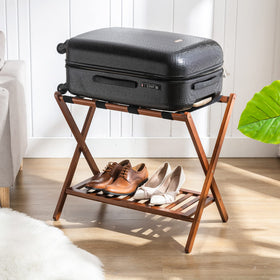 Natuvite luggage rack easy fold and store under bed