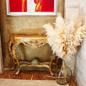 Naunauya pampas grass mantel decor for warm styling