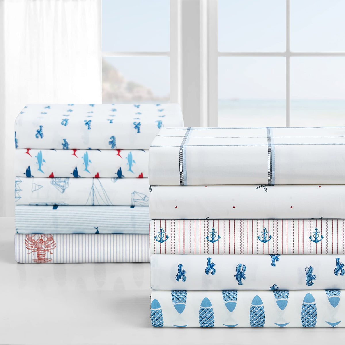 Nautica packaged king size sheet set ready for simple setup.