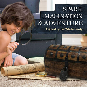 Nautical Cove chest open lid showcasing treasure prop and keepsake storage.