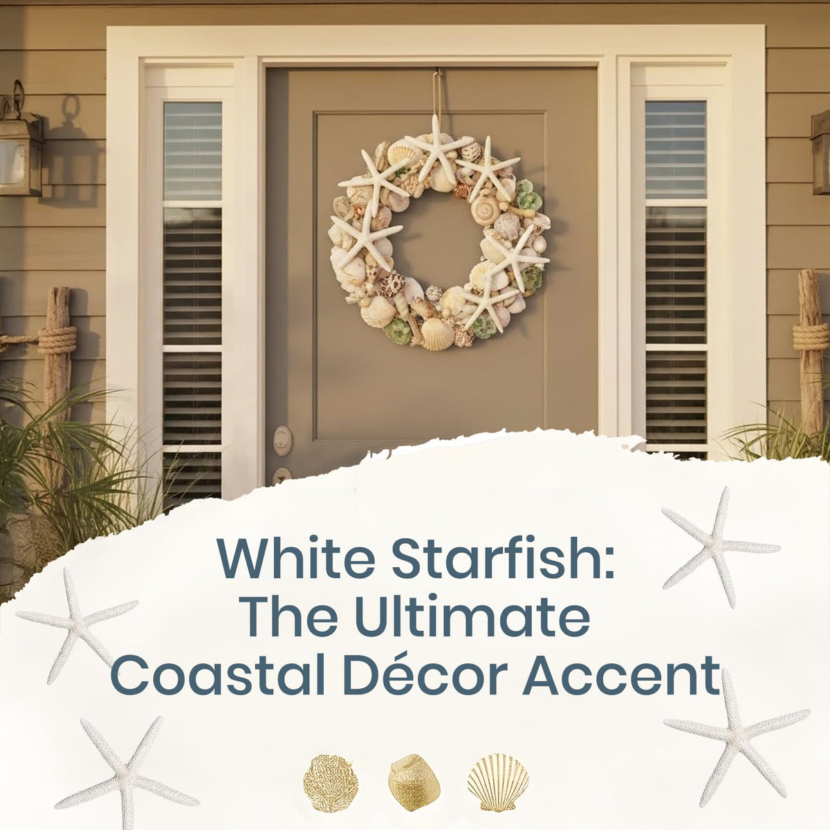 Nautical Crush Trading starfish for beach wedding decor 6-8 inch white