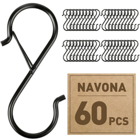 Navona 60-pcs S-hooks safety buckle closeup for secure hanging of heavy items