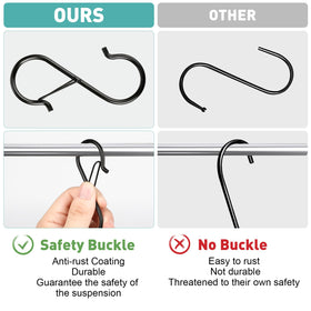 Navona S-hooks outdoors with plants and lanterns for decorative setup