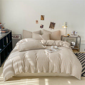 Nayoroom queen gingham duvet cover in soft washed microfiber