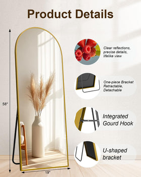 NBGV 59x16 bedroom-entryway-mirror-gold complements decor
