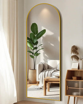 NBGV 59x16 ultra-thin-aluminum-frame-mirror-gold lightweight and sturdy