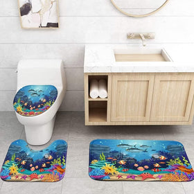 NBVKO U-contour cushion captures sea vibes, offering a comfortable bathroom floor