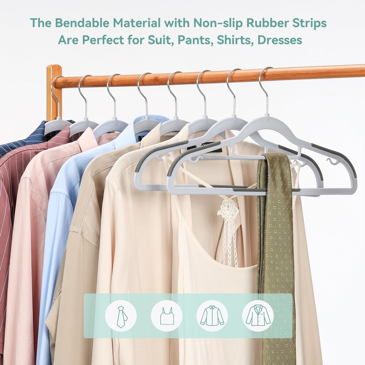 NCXTKJ 360-degree swivel hangers allow easy access from any angle.