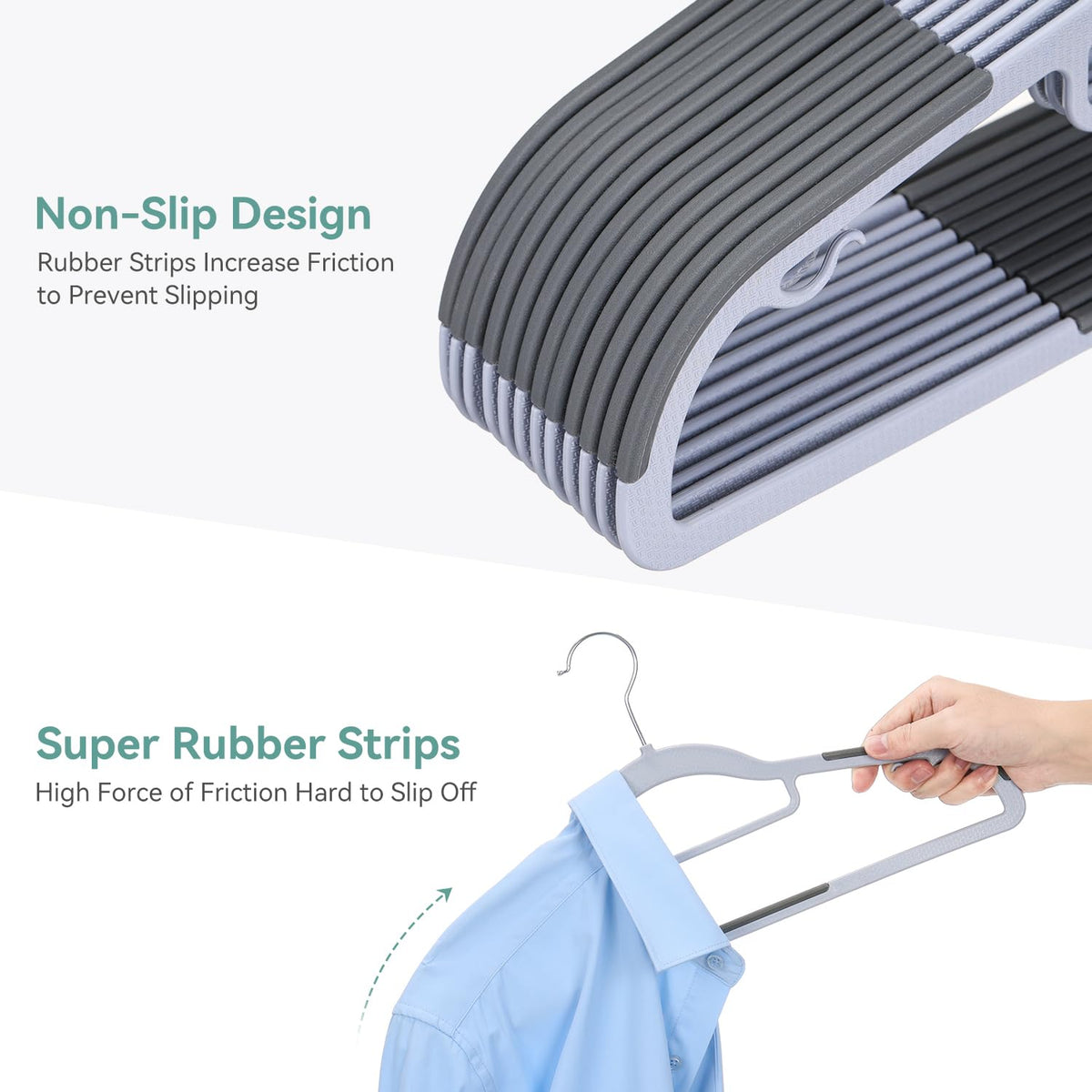 NCXTKJ multifunction hangers hold belts, scarves, and ties.