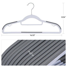 NCXTKJ slim 0.2-inch hangers maximize closet space without bulk.