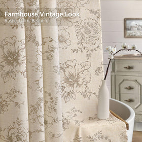NDDYCU taupe-tone curtain complements rustic or boho bathrooms while filtering light