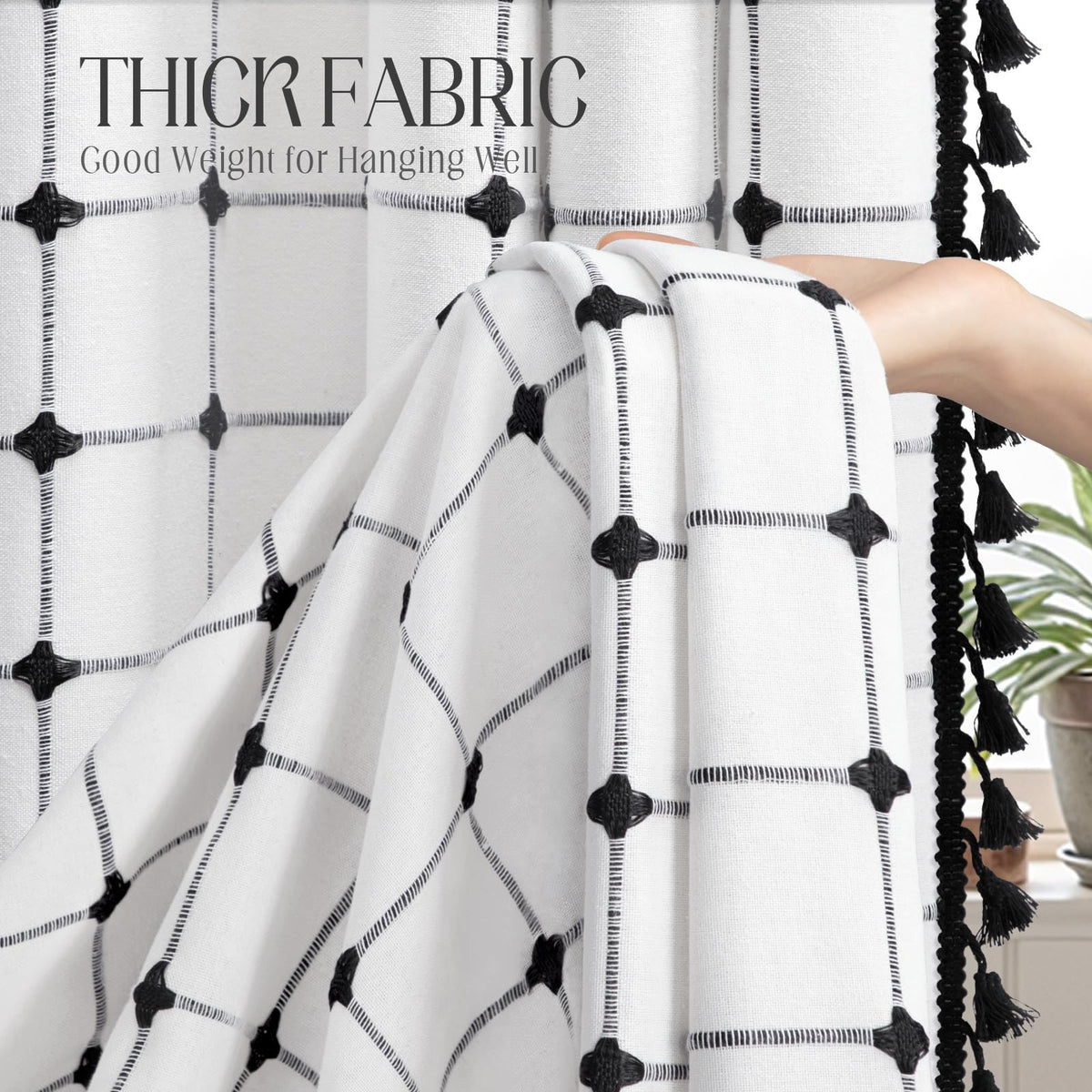 NDDYCU curtain with soft texture and graceful drape for bathroom styling.