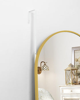 NEARBYSD over-the-door mirror installs easily, saving wall space in small rooms.