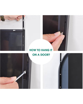 NEARBYSD tempered glass mirror with safety film for clear reflections.
