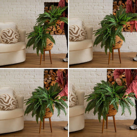 Bendable fronds help shape the drape for styling