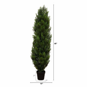 Nearly Natural cedar tree versatile for indoor and outdoor decor