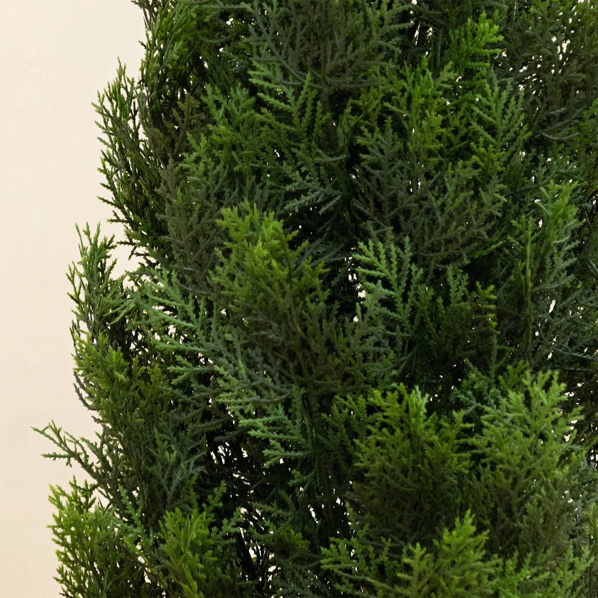 Nearly Natural cedar tree maintenance-free—no watering or pruning needed