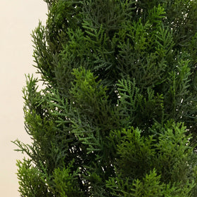 Nearly Natural cedar tree maintenance-free—no watering or pruning needed