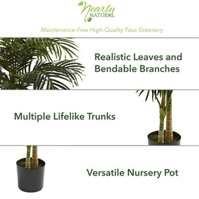 Nearly Natural Golden Cane Palm Tree bendable fronds tailor to your space.
