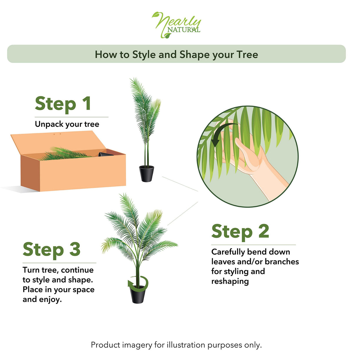 Nearly Natural Golden Cane Palm Tree ideal for living rooms, offices, and lobbies.