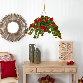Nearly Natural wicker planter showcasing artificial soil for porch accent display.