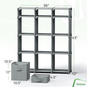 NEATERIZE 12-cube storage unit provides spacious organization for clothes and toys