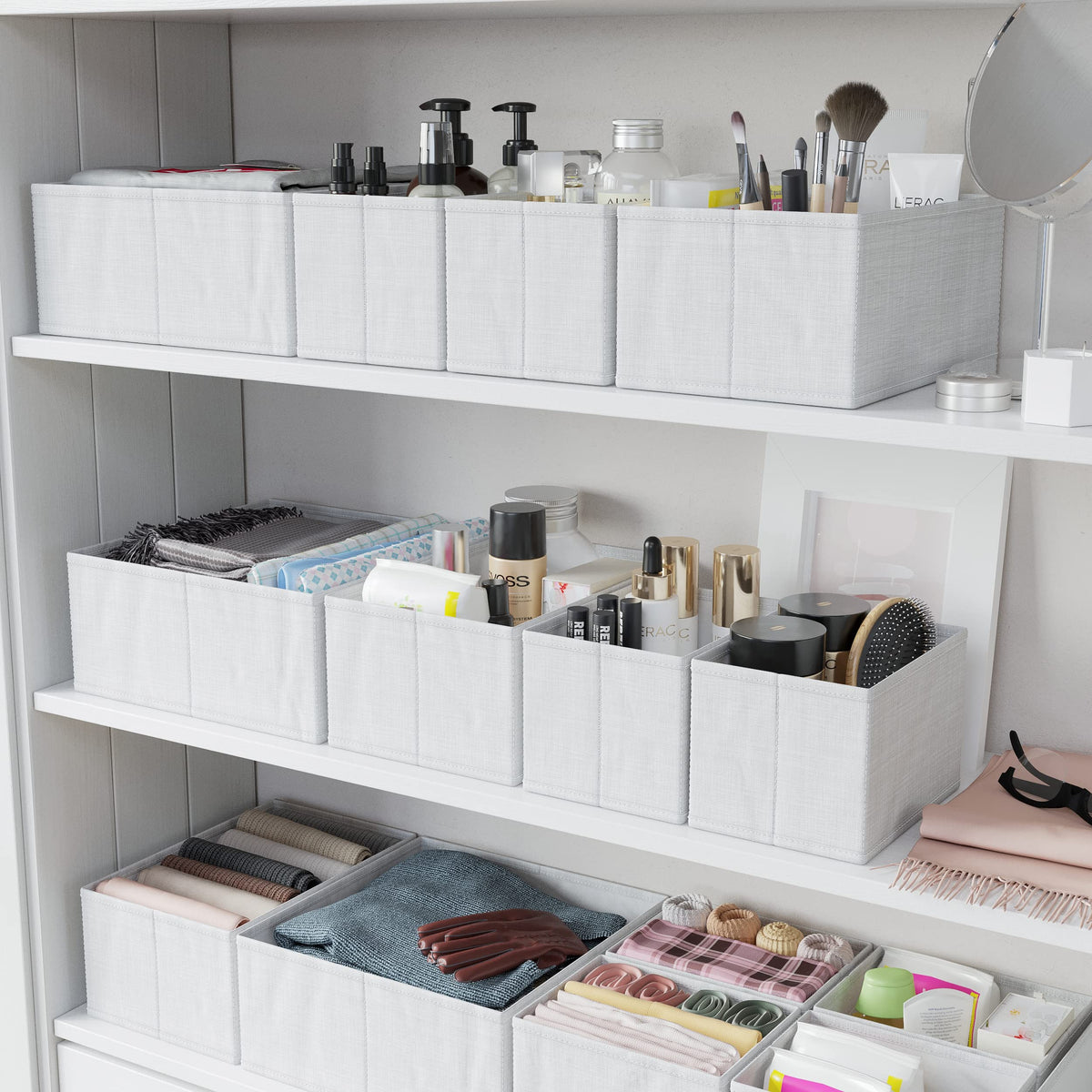 NEATERIZE closet storage bin keeps small items organized and within reach