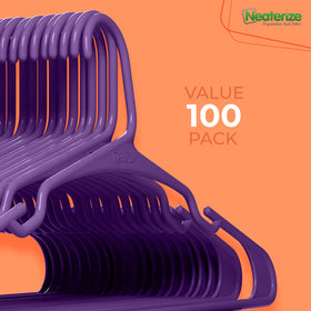 NEATERIZE color-variety hangers offer coordinated storage and easy selection.