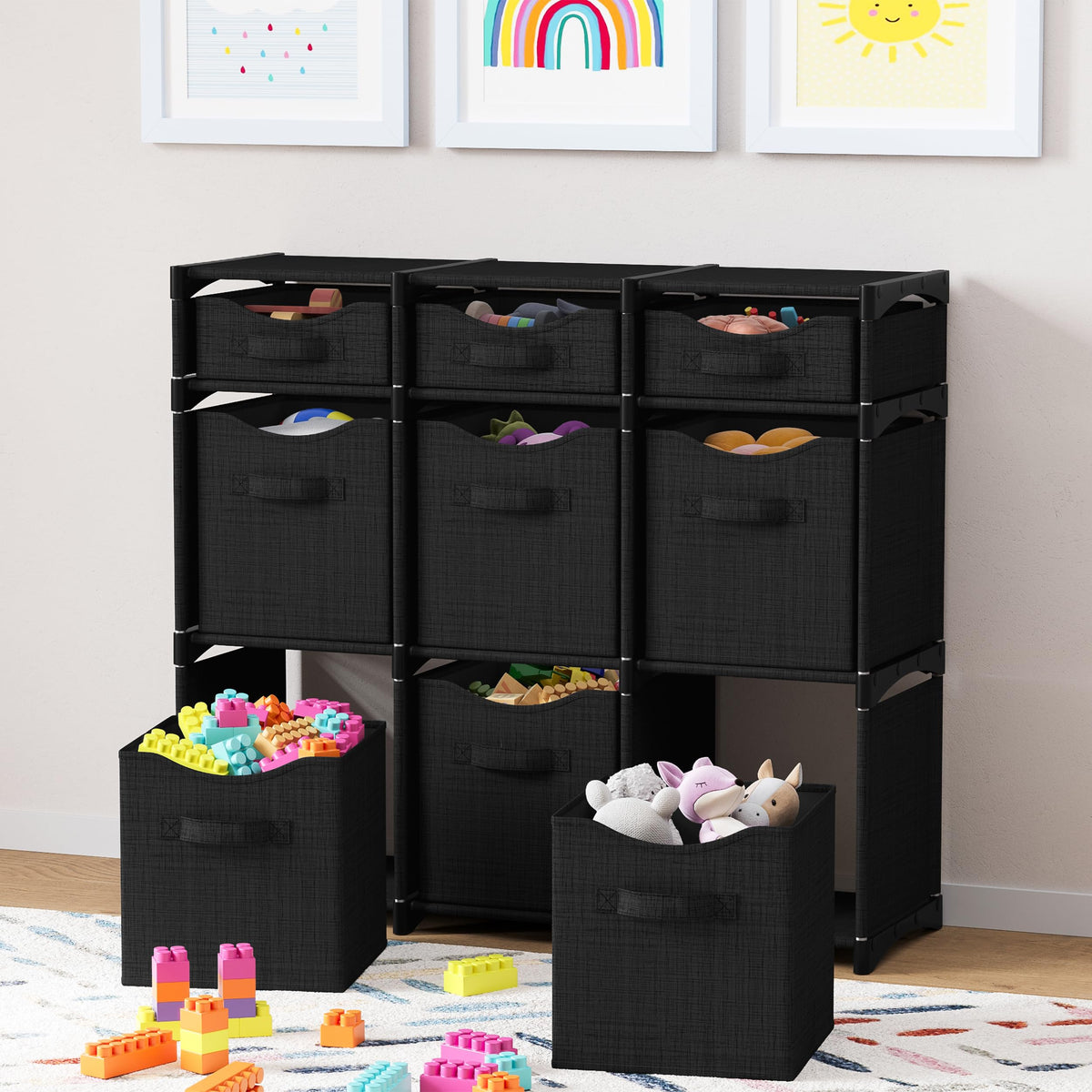NEATERIZE large cubes provide generous space for clothes or toys.