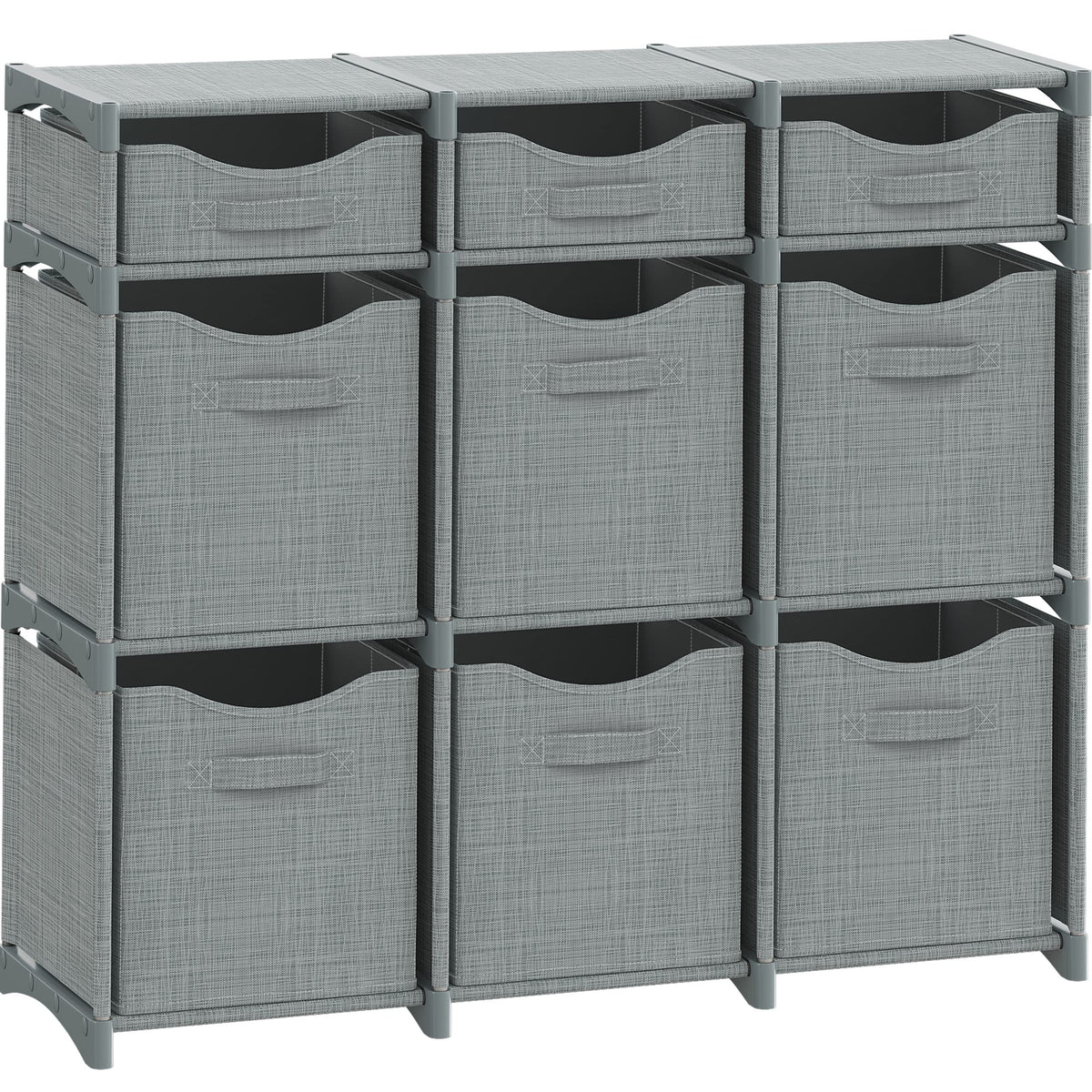 NEATERIZE cube storage unit grey—overall view showing a tidy, modular closet solution