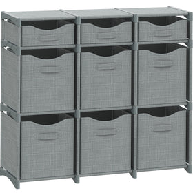 NEATERIZE cube storage unit grey—overall view showing a tidy, modular closet solution