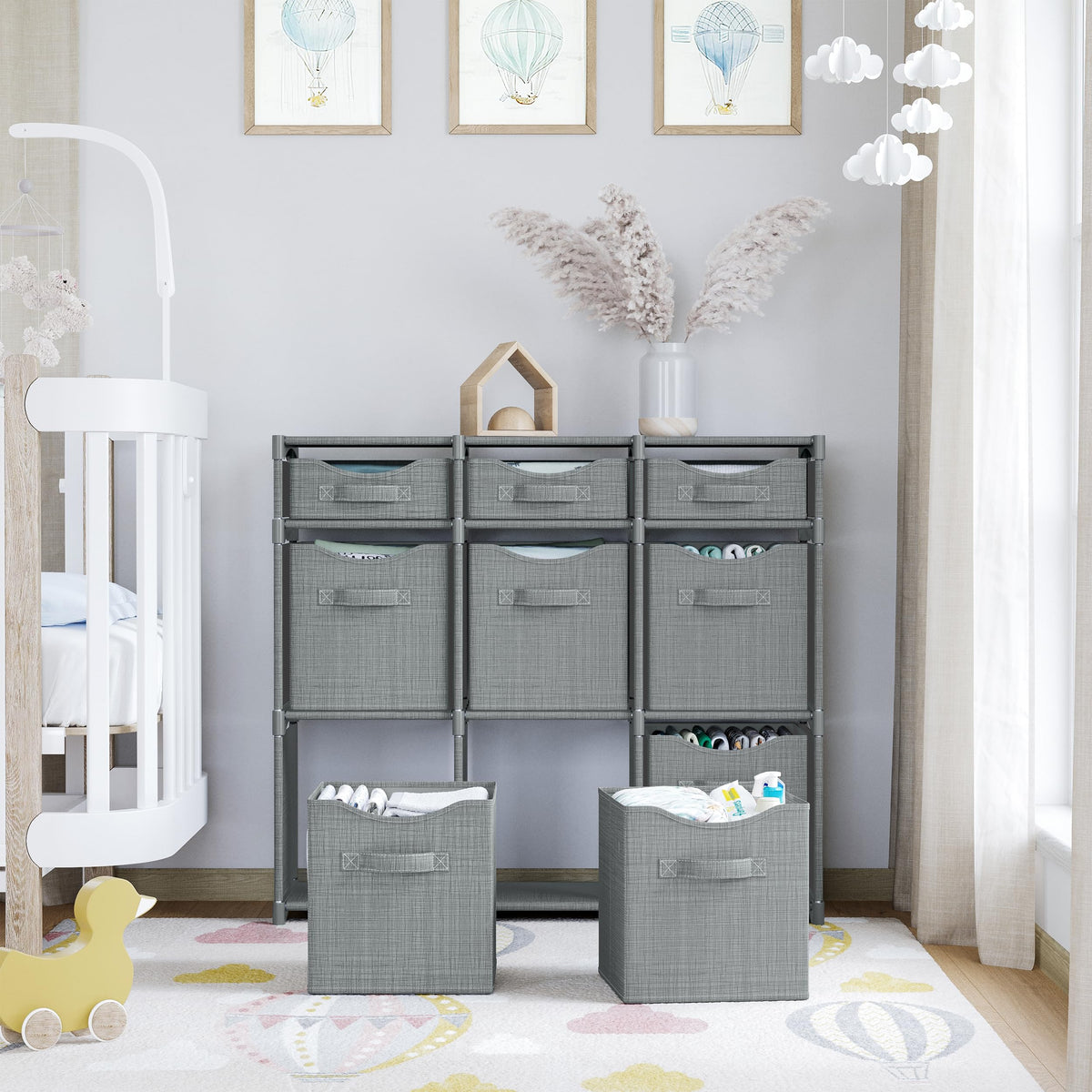 NEATERIZE toy storage solution—durable connectors create reliable playroom organization