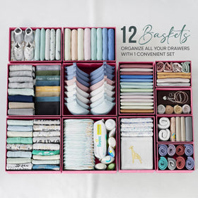 NEATERIZE pink large compartments fit bigger items neatly.