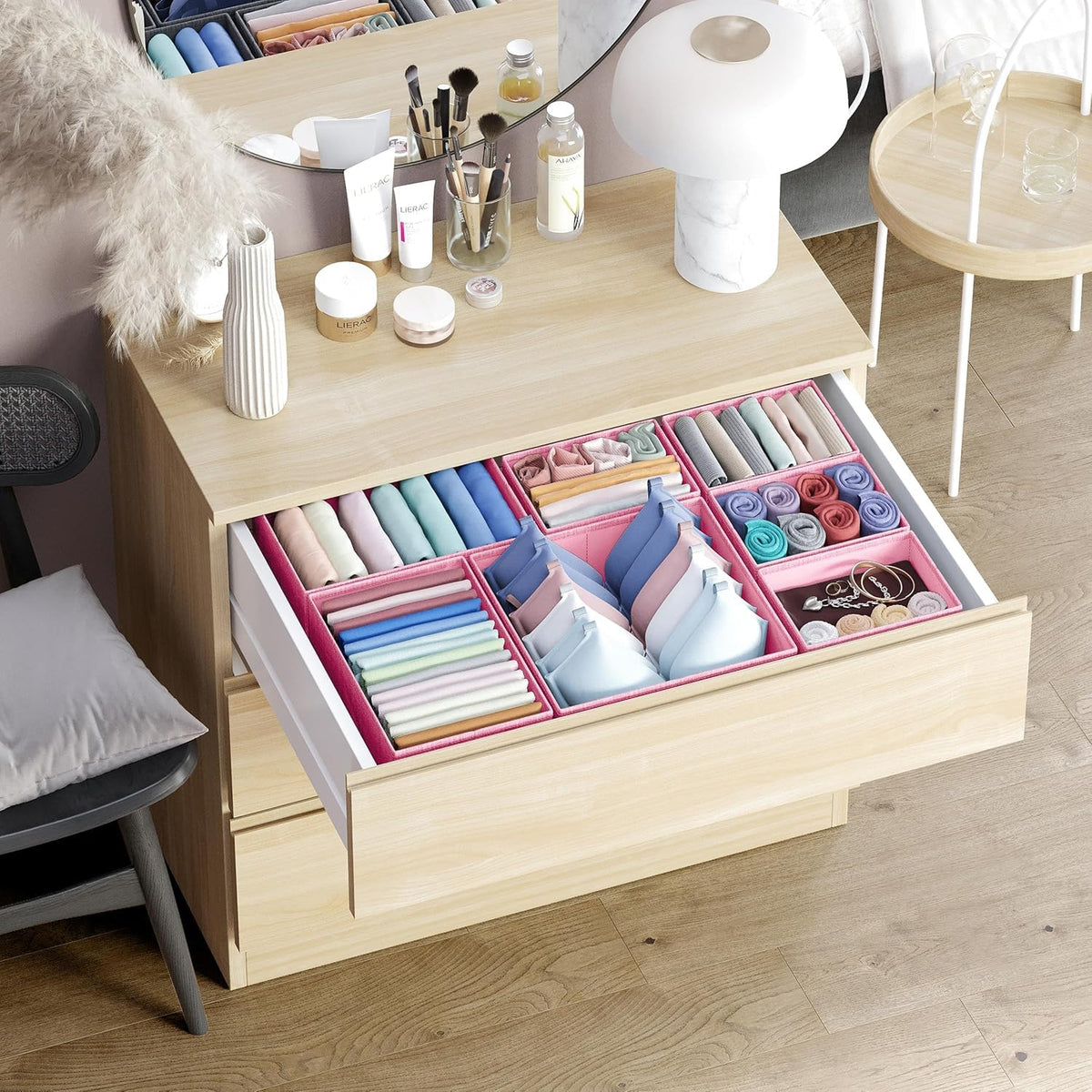 NEATERIZE nursery diaper organizer keeps changing station tidy.