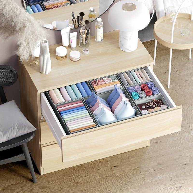 NEATERIZE dresser-top setup keeps everyday items within easy reach.