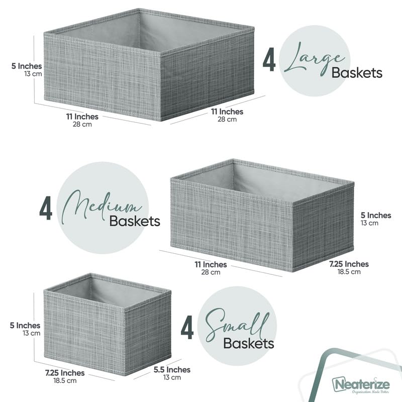 NEATERIZE mid bins tidy socks and underwear for quick access.