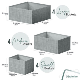 NEATERIZE mid bins tidy socks and underwear for quick access.