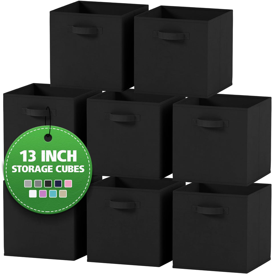 NEATERIZE fabric storage cubes fit 13-inch spaces for neat closet organization